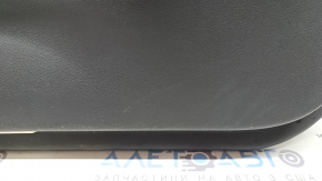 Ornament ușă, placă portieră stânga față, BMW 5 G30 17-23, piele maro, cotieră și inserție, piele maro, ornament din lemn lucios, cu iluminare din spate, cu mâner și butoane, zgârieturi, defect al mânerului