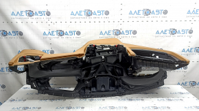 Торпедо передняя панель с AIRBAG BMW 5 G30 17-20 черный с светло-коричневым, под проекцию