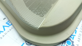 Ornamente ușă, placă spate dreapta, Toyota Camry v70 18-23, bej cu inserție din plastic gri, cotieră din cauciuc gri, ornament cromat, zgârieturi