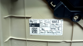 Ornament ușă, placă spate stânga, Toyota Camry v70 18-23, bej cu inserție din plastic gri, cotieră din cauciuc gri, ornament cromat, zgârieturi, urme de zgârieturi