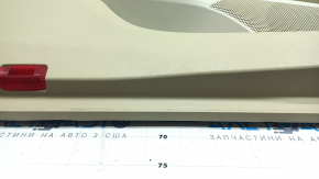 Ornament ușă, placă stânga față, Toyota Camry v70 18-23, bej cu inserție din plastic gri, cotiera din cauciuc, ornament cromat, zgârieturi, urme de zgârieturi