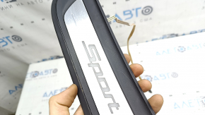 Ornament prag exterior stânga spate BMW 5 G30 17-20 Sport Line, cu iluminare, zgârieturi