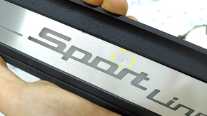 Ornament prag ușă dreapta față pentru BMW 5 G30 17-20 Sport Line, cu iluminare din spate, ornament desprins, lovitură, denivelare