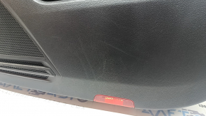 Ornament ușă, placă portieră dreapta spate, VW Tiguan 22-24, neagră, cotieră, piele, neagră, cusături albe, inserție, piele, neagră, cu cusături albe, cu mâner, zgârieturi
