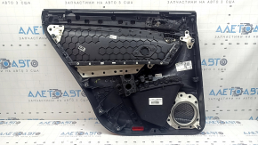 Ornament ușă, placă portieră dreapta spate, VW Tiguan 22-24, neagră, cotieră, piele, neagră, cusături albe, inserție, piele, neagră, cu cusături albe, cu mâner, zgârieturi