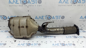 Țeava de eșapament cu convertor catalitic pentru Infiniti QX50 19-22 are o plasă ruptă și este ruginită