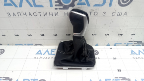 Maner schimbător de viteze VW Tiguan 18-24 tip 2, piele neagră, fără capac schimbător, zgârieturi
