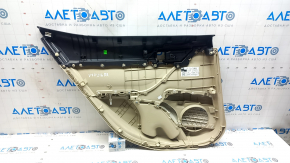 Ornamente ușă, placă spate dreapta, Toyota Camry v70 18-23, bej cu inserție din plastic gri, cotieră din cauciuc gri, ornament cromat, zgârieturi