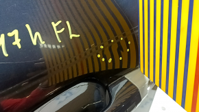 Дверь в сборе передняя левая Kia Niro 17-22 keyless, синий B4U, верхний молдинг хром, тычка, царапины, сколы, царапины на хроме, потерта накладка