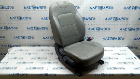 Scaun pasager Kia Niro 17-22 HEV, PHEV cu AIRBAG, piele, gri, perforat, încălzit, mecanic, necesită curățare, șifonat