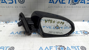 Зеркало боковое правое в сборе Kia Niro 17-22 14 пинов, BSM, поворотник, с памятью, синий B4U, царапины, нет фрагментов, трещина, песок