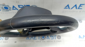 Руль голый Kia Niro 17-19 HEV, PHEV кожа, черный, синяя строчка, черная накладка, без кнопок, царапины, потертости