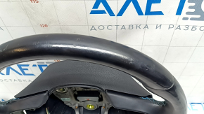 Руль голый Kia Niro 17-19 HEV, PHEV кожа, черный, синяя строчка, черная накладка, без кнопок, царапины, потертости