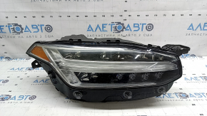 Фара передняя правая в сборе Volvo XC90 16-17 LED, под полировку, царапины, паутина, сколы