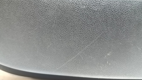 Обшивка двери карточка передняя правая Kia Niro 17-22 черная с серым Harman Kardon, черная глянцевая вставка, подлокотник кожа, без ручки и управления, царапины, потерта, срезы