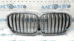 Решетка радиатора grill BMW X5 G05 19-23 хром, под камеру