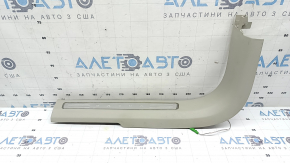 Накладка порога передняя левая внутренняя Volvo XC90 16-25 серая с хром вставкой с подсветкой, царапины, под химчистку