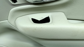 Panou ușă dreapta față pentru Volvo XC90 16-20, gri, inserție din piele gri, cotieră din piele gri cu mâner, inserție cu aspect de lemn cu ornament cromat, curățabil chimic