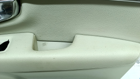 Panou ușă dreapta față pentru Volvo XC90 16-20, gri, inserție din piele gri, cotieră din piele gri cu mâner, inserție cu aspect de lemn cu ornament cromat, curățabil chimic