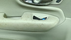 Ornamente ușă, placă spate stânga, Volvo XC90 16-20, gri, inserție din piele gri, cotieră din piele gri, cu mâner, inserție din lemn cu ornament cromat, zgârieturi pe inserție, gata de curățare chimică, fund