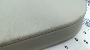 Ornamente ușă, placă spate stânga, Volvo XC90 16-20, gri, inserție din piele gri, cotieră din piele gri, cu mâner, inserție din lemn cu ornament cromat, zgârieturi pe inserție, gata de curățare chimică, fund