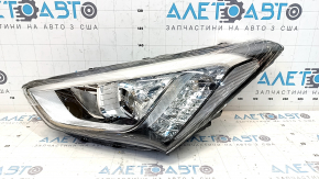 Фара передняя левая Hyundai Santa FE Sport 13-16 галоген, белая вставка