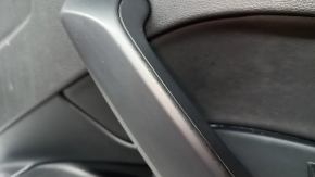 Ornamente ușă, placă dreapta față, Audi Q5 80A 21-25, piele neagră, cotieră neagră, cu suprapuneri, zgârieturi