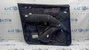 Ornamente ușă, placă dreapta față, Audi Q5 80A 21-25, piele neagră, cotieră neagră, cu suprapuneri, zgârieturi