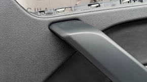 Ornamente ușă, placă spate dreapta, Audi Q5 80A 18-25, piele neagră, cotieră neagră, cu suprapuneri, zgârieturi