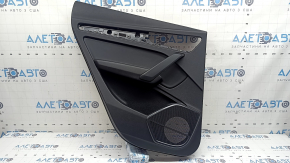 Ornament ușă, placă spate stânga, Audi Q5 80A 18-25, piele neagră, cotieră neagră, cu suprapuneri, uzată