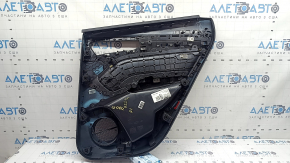 Ornament ușă, placă spate stânga, Audi Q5 80A 18-25, piele neagră, cotieră neagră, cu suprapuneri, uzată