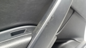 Ornament ușă, placă spate stânga, Audi Q5 80A 18-25, piele neagră, cotieră neagră, cu suprapuneri, uzată
