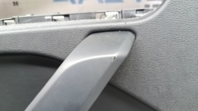 Ornament ușă, placă spate stânga, Audi Q5 80A 18-25, piele neagră, cotieră neagră, cu suprapuneri, uzată