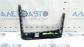 Inserție consolă centrală dreapta pentru Audi Q5 80A 18-25, lemn de nuc maro, zgârieturi