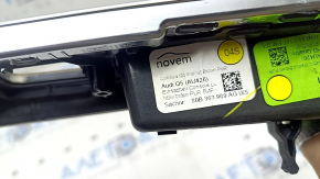 Inserție consolă centrală dreapta pentru Audi Q5 80A 18-25, lemn de nuc maro, zgârieturi