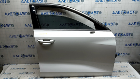 Ansamblu ușă față dreapta Audi A3 22-26 alb LY9C, fără cheie, ornament cromat, zgârieturi pe crom, zgârieturi pe ornament