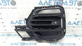 Решетка переднего бампера левая BMW X5 G05 19-23 под парктроник и ПТФ, X-Line, надломана