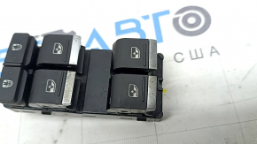 Comandă ridicare geam stânga față pentru Audi A3 22-26, neagră, ornamente cromate