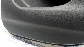 Ornament ușă, placă spate dreapta, Honda Accord 19-22, negru, cu inserție din piele gri deschis, cotieră, piele gri deschis, cu buton, cu ornament din lemn, zgârieturi