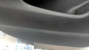 Ornament ușă, spate stânga, Honda Accord 19-22, negru, cu inserție din piele gri deschis, cotieră, piele gri deschis, cu buton, cu ornament din lemn, zgârieturi