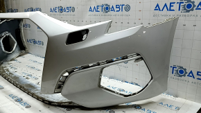 Бампер передний голый Audi A3 22-24 белый LY9C, без парктроников, царапины