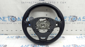 Руль голый Honda Accord 18-22 кожа черный, с накладкой и проводкой, царапины, потёрт