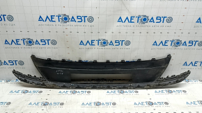 Губа заднего бампера Audi A3 22-24 черная с серым молдингом, царапины, надломы