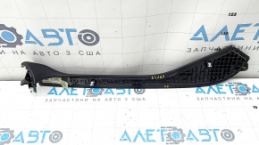 Ornament consolă centrală, lateral stânga sus BMW X5 G05 19-26, piele neagră, cusături negre