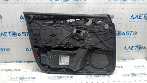Ornament ușă, placă dreapta față, Audi A3 22-26, piele neagră, structură, cotieră, piele neagră, fără mulaje, uzată