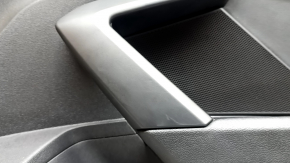 Ornament ușă, placă dreapta față, Audi A3 22-26, piele neagră, structură, cotieră, piele neagră, fără mulaje, uzată