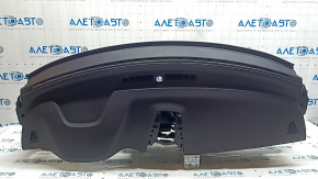 Bord față cu AIRBAG Volvo XC60 18-26 piele neagră sub proeminență, zgârieturi, închidere ruptă, fisură