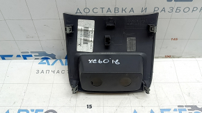Ornament consolă centrală spate superioară Volvo XC60 18-26 negru, zgâriat