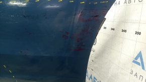 Bara spate VW Jetta 22-26, nefinisată, albastră, zgârieturi, uzată, crăpată, elemente de fixare rupte, fragmente de elemente de fixare lipsă, elemente de fixare deformate
