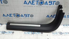 Prag ușă stânga față Volvo XC60 18-26 negru cu inserție cromată, zgârieturi, zgârieturi pe crom